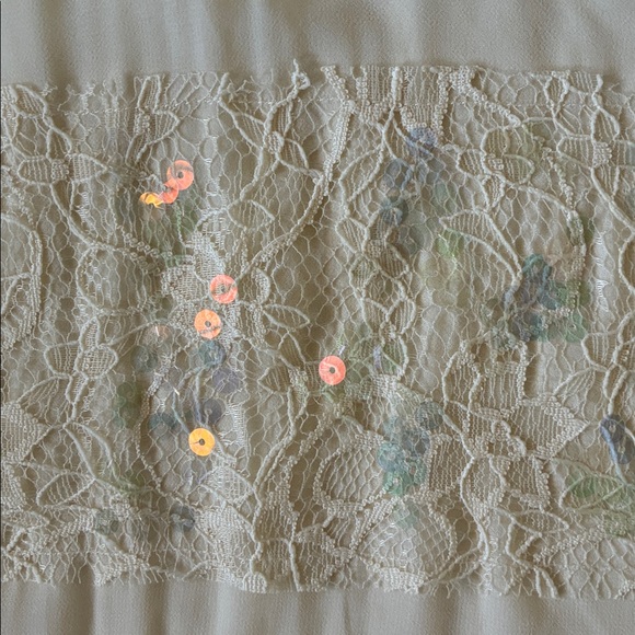 Express Cream Sparkly Sequin Tank Top Shell Spring Easter - Picture 10 of 12